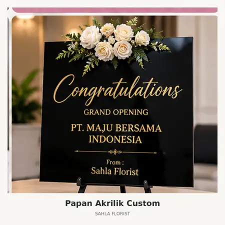 Papan Bunga Akrilik Sier Surabaya